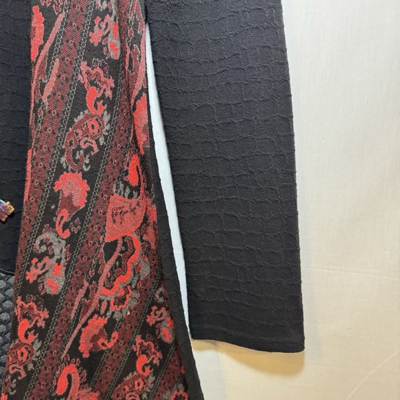 Women's M Boho Tunic Dress Whimsygoth Abstract Print  Sleeve Artsy Festival - Picture 9 of 13